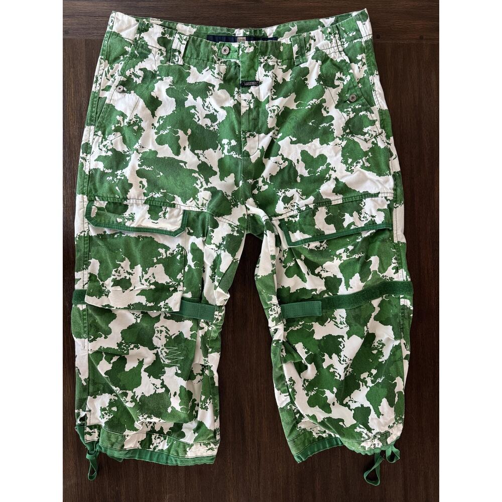Marithe Francois Girbaud Cargo Pants Mens XXL 42 Green Camo Canvas y2k Skate